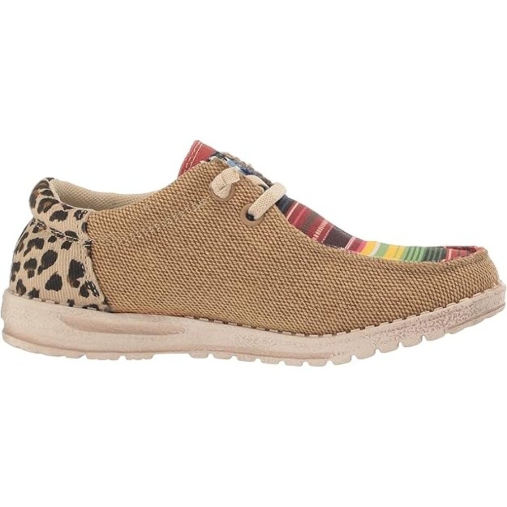 Roper Hang Loose Kids Loafers Size 3 Little Kid Tan Multicolor Moc Toe Slip On - Picture 3 of 8